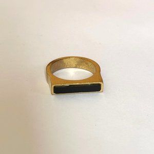 Madewell Black and Gold Ring Size 8